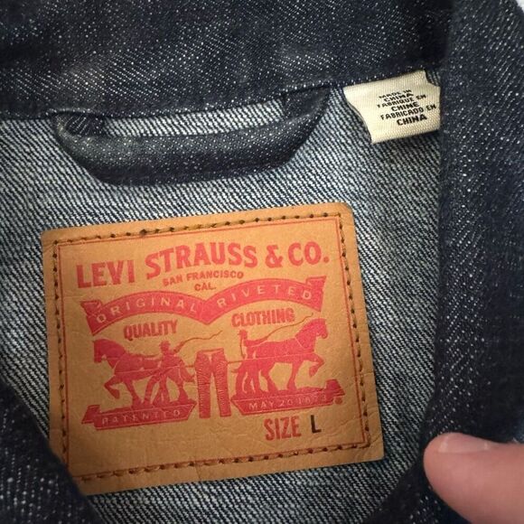 Levi’s Strauss Men’s Blue Denim Jacket Button Up Size Large 100% Cotton - Picture 7 of 13